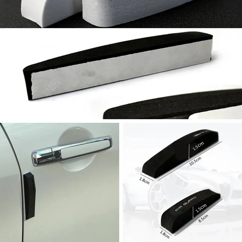 Car Door Edge Protector 4PCS Anti Scratch Rubber Car Door Guard Strip, Universal Car Door Bumper Decorative Protection Sticker A