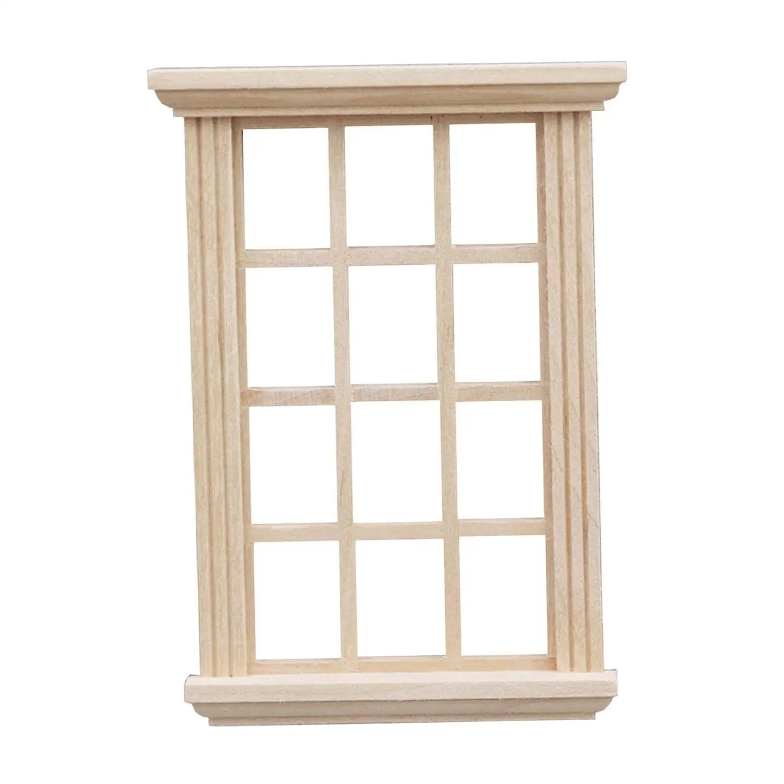 1/12 Scale Miniature Dollhouse Window Micro Landscape Life Scene Mini Wooden Window for Preschool Girls Boys Age 4~6 Gifts
