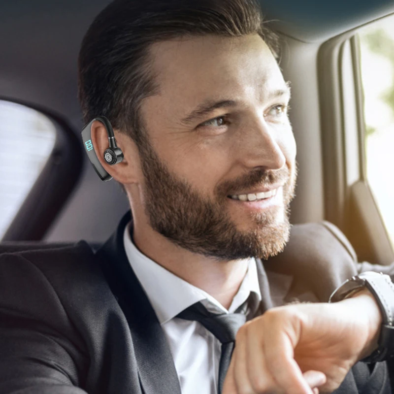 2022 новые деловые наушники V9 5,1 Bluetooth Беспроводные наушники с ушным крючком Hi-Fi стереогарнитура Hands Free спортивные наушники-вкладыши с микрофоном