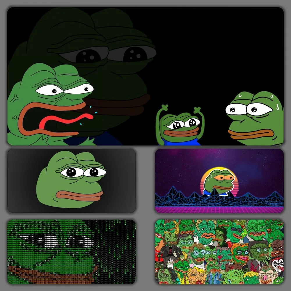 P-Pepe the F-Frog Mousepad Large Gaming Compute Gamer PC Keyboard Mouse Mat