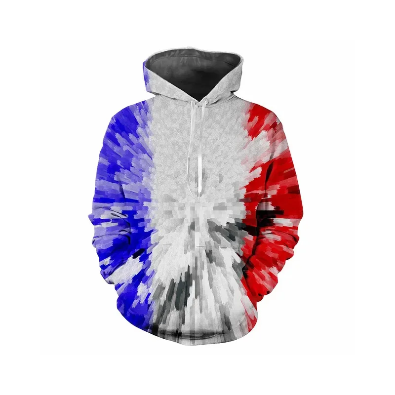 Pigment Pattern Hoodie For Men Colorful Graffiti 3D Printed Long Sleeves Fashion Pullover Street Hoodies Loose Tops Sweatshirt