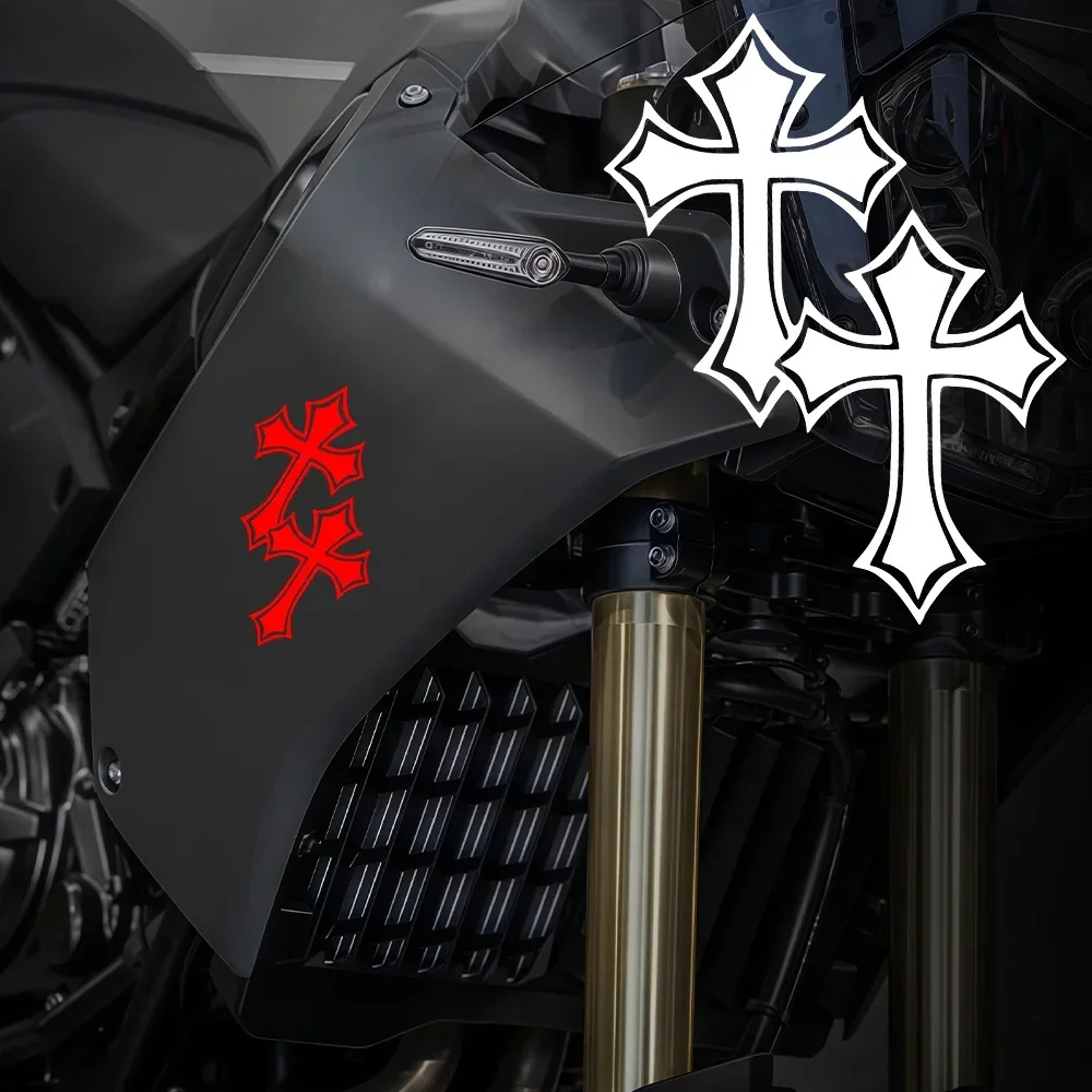 Cross Waterproof Vinyl Decal Religious Theme Car Sticker for Auto Bumper Window Motorcycle Helmet Laptop Tank Fairing Decor