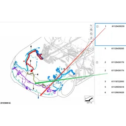 61129438230 61129436174 1Piece Front Bumper Parking Sensor PDC Wiring Harness Cable For BMW 3 Series G20 Car Auto Parts