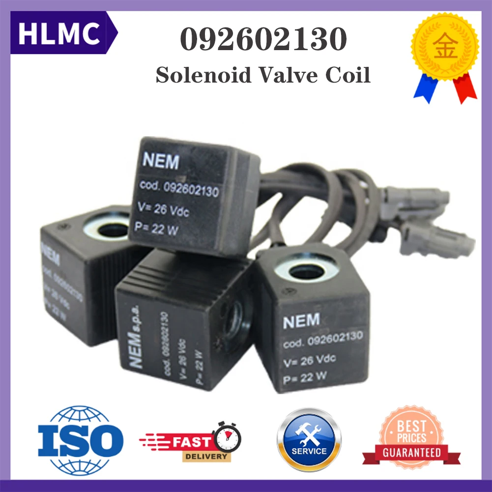 

Excavator Accessories 092602130 12V 24V Solenoid Valve Coil For Rexroth Fukuda Inner 13mm High 39mm