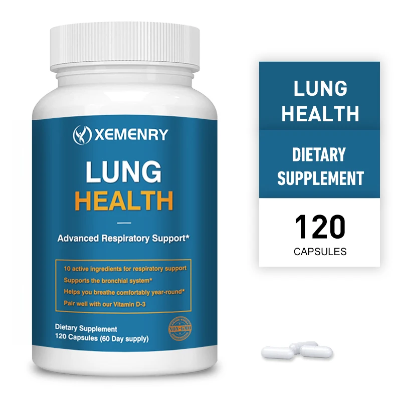 Lung Health Capsules - Cleanse and Detoxify, Reduces Coughs,Support Digestion and Respiratory Health,Metabolism,Enhance Immunity
