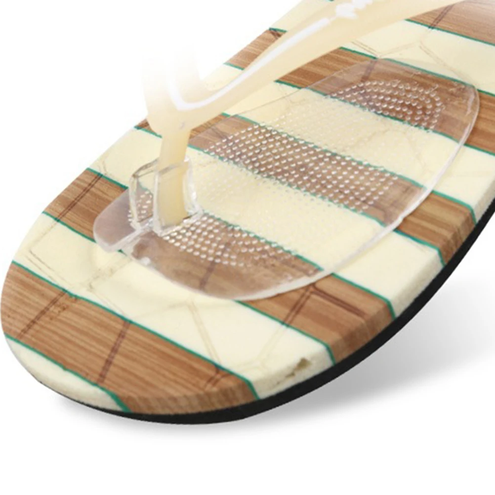 

2 Pairs Gel Pads Women Slippers Sandal Protectors Breathable Non Slip Soft Durable Silicone Insoles Thong Pads Reusable Long