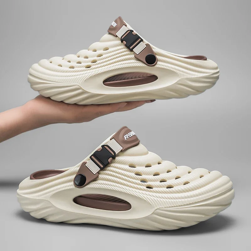 Pantoufles pour hommes conduite été hommes Massage pantoufles diapositives intérieur extérieur sandales plage chaussures décontractées sandales en noix de coco