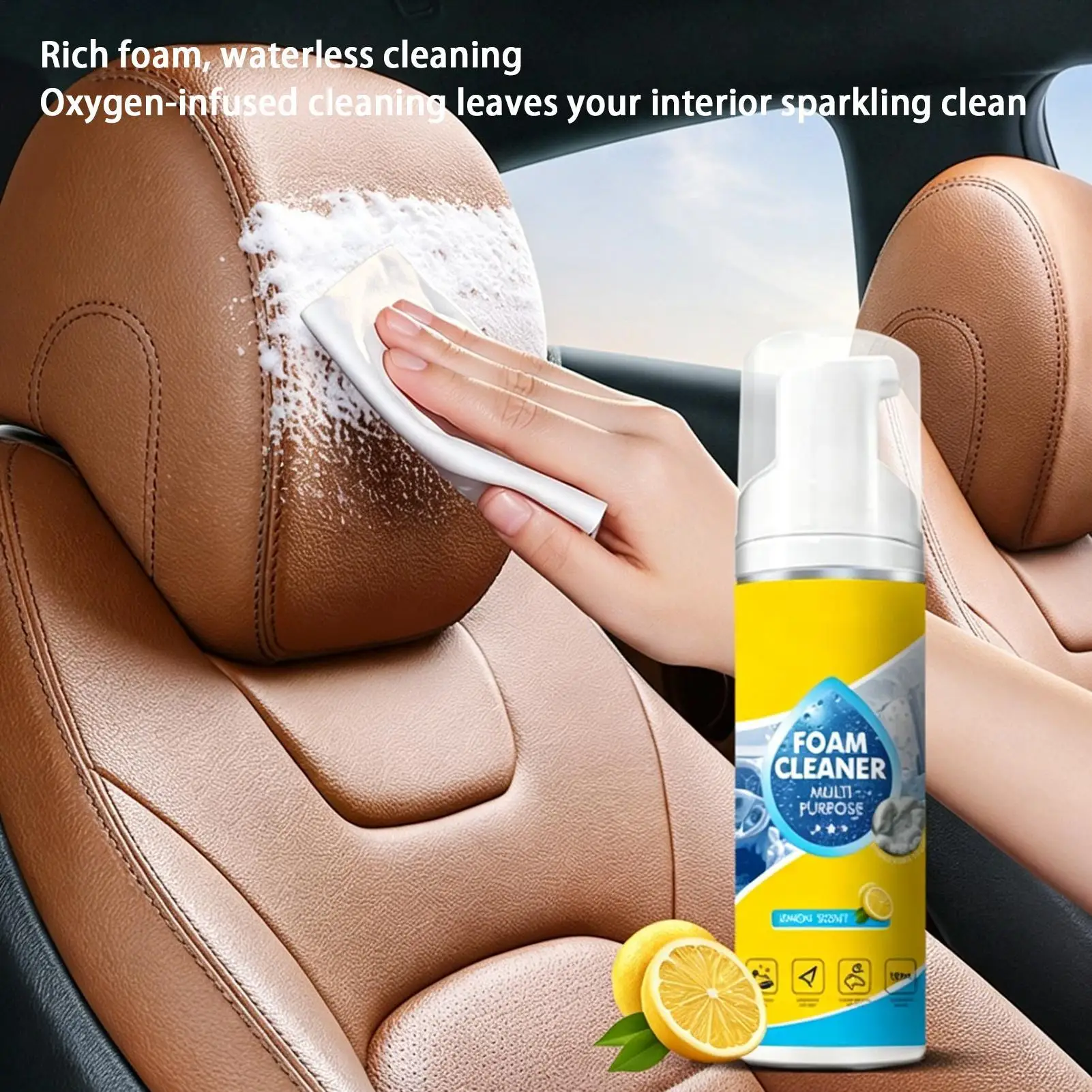 Car Interior Cleaner Automotive Multi-Function Long-Lasting Automotive Restorer 150ml Car Interior Cleaner Spray for SUV Truck