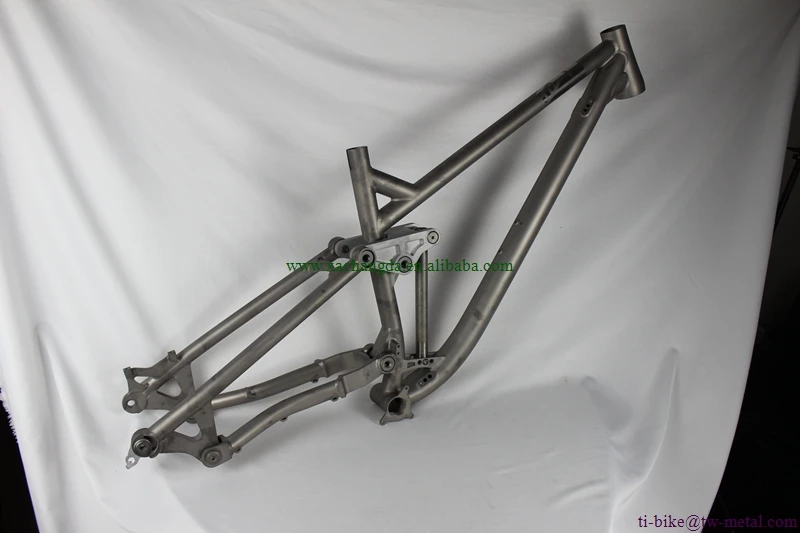 Bike Frame With Suspension In Titanium Alloy With Tapered Head Tube