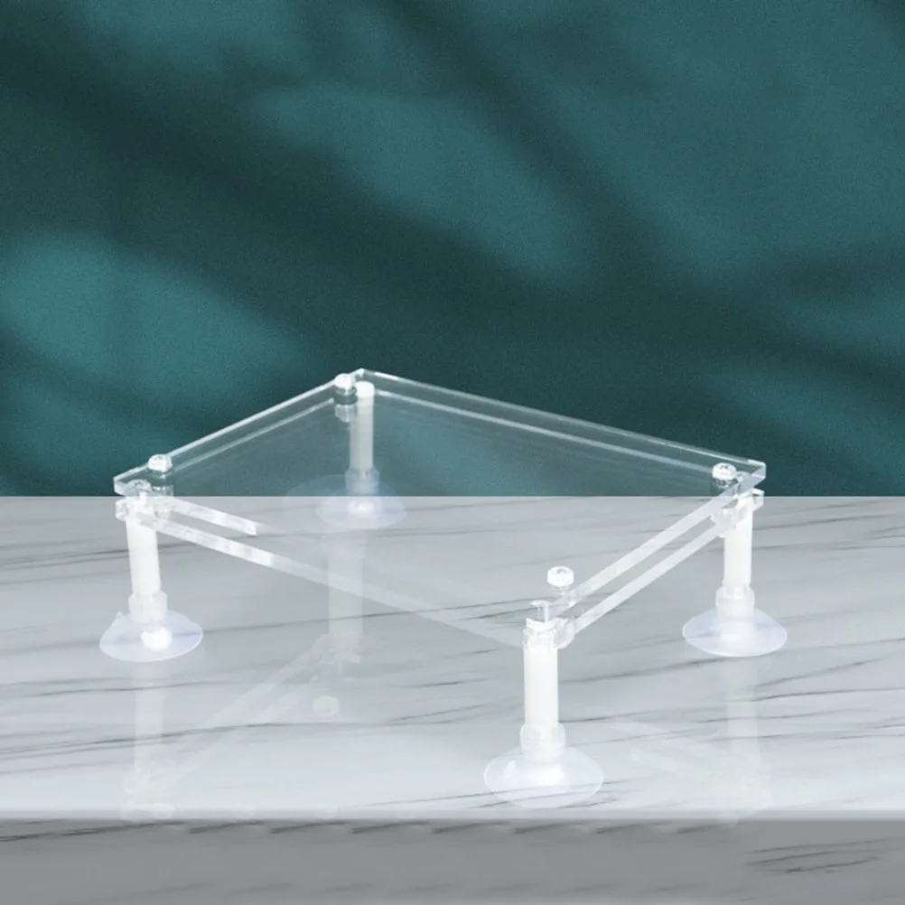 

Acrylic Fish Tank Water Pump St Suction Cups Shockproof Double Layer Transparent Rack Submersible Pump Holder Easy Storage Space