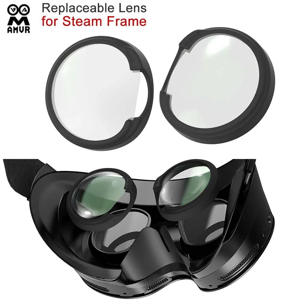 AMVR Magnetic Lens Insert Frames with Lenses for Steam Frame Replacement Blue Light Blocking Plano Lens VR Headset Parts