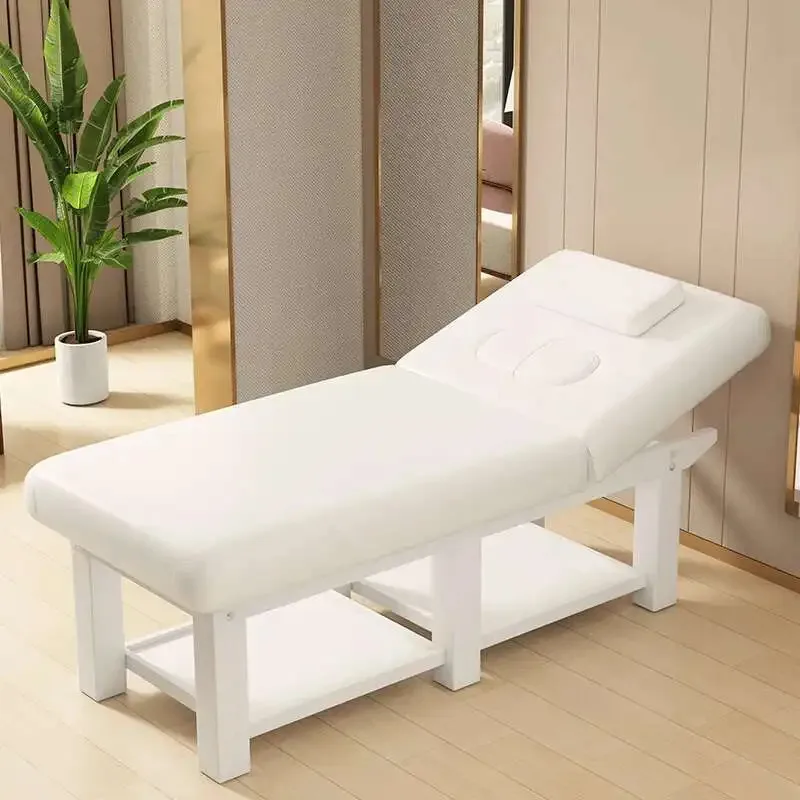 2025ProSimple Wooden Salon Pedicure Marquise Beauty Bed Professional Electric Folding Bed Clinic Lettino Pieghevole Cosmetic Bed