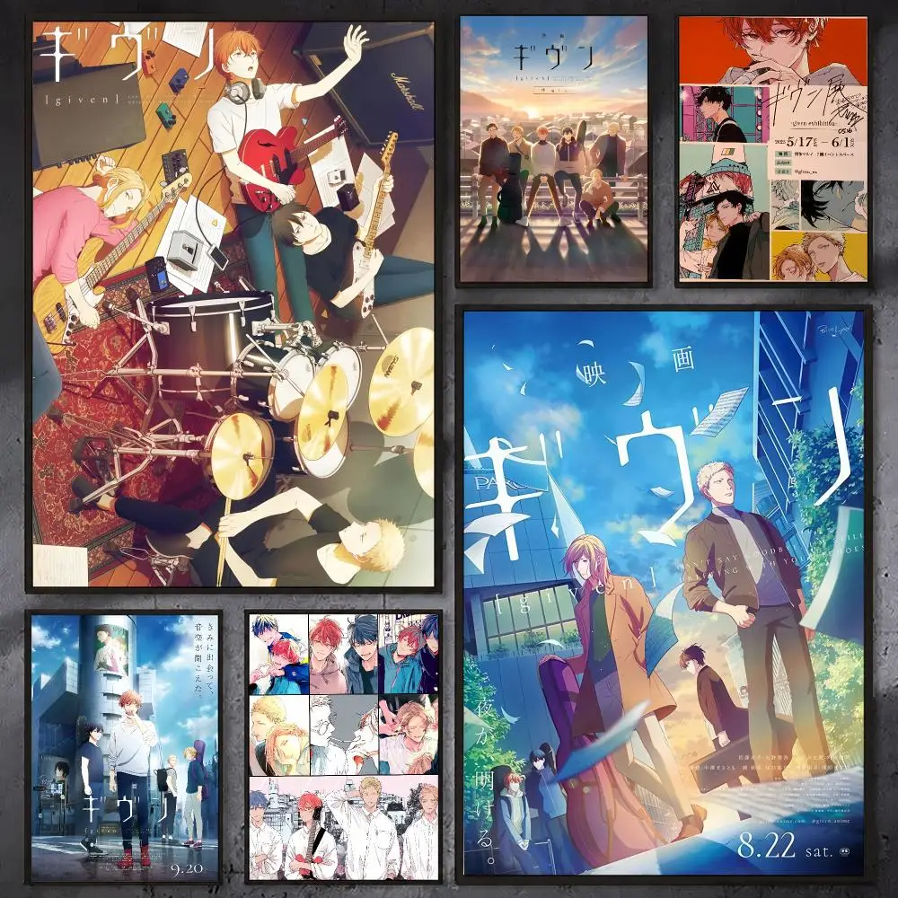 G-GIVEN Anime Japan Poster Waterproof Sticky Wall Art Print For Bedroom Living Room Hallway Bar Home Decor