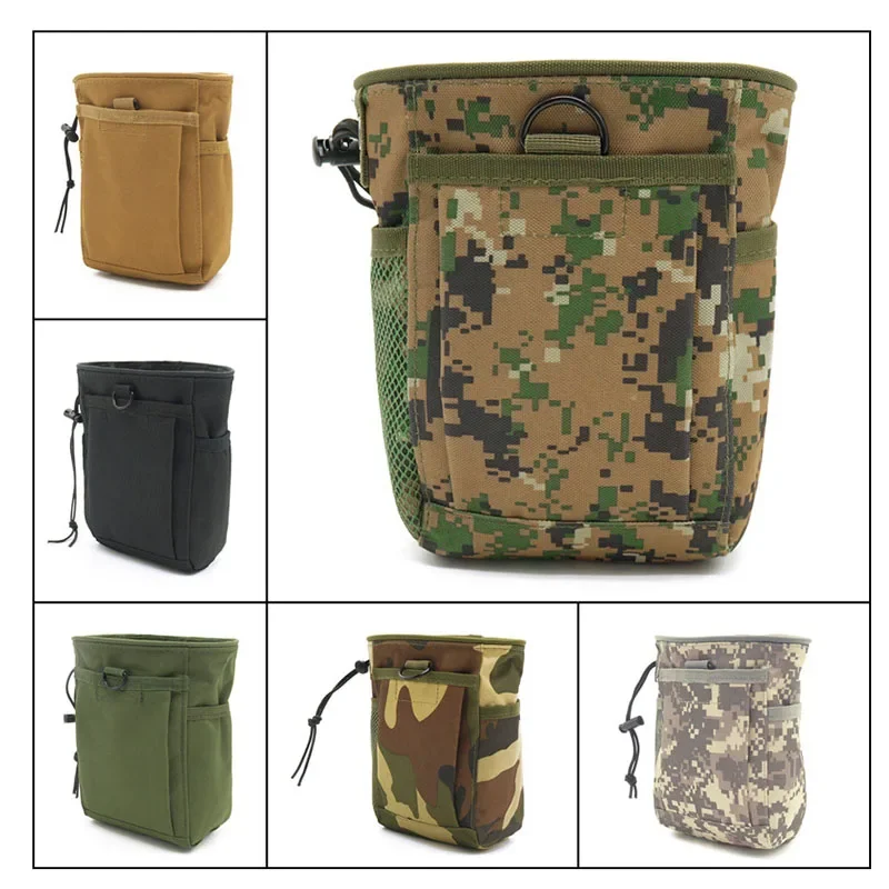 Tactical Ammo Dump Drop Reloader Pouch Pistol Cartridge Bag Magazine Molle Hunting Rifle Pouch Tool Pocket Fanny Pack