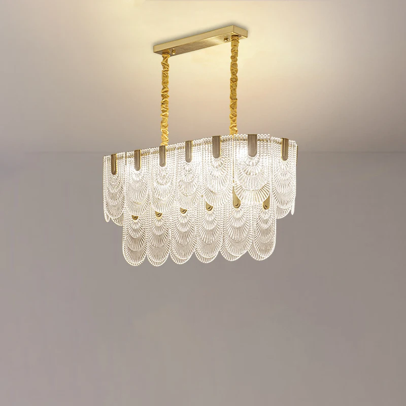 

AiPaiTe European led chandelier for dining room, living room and bedroom home decor in iron and glass.