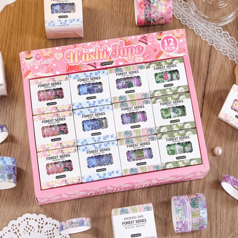 Contain Random Items, 5/20/60Rolls, Floral Washi Tape Set, Decorative Tape for Journaling, Scrapbooking, DIY Crafts