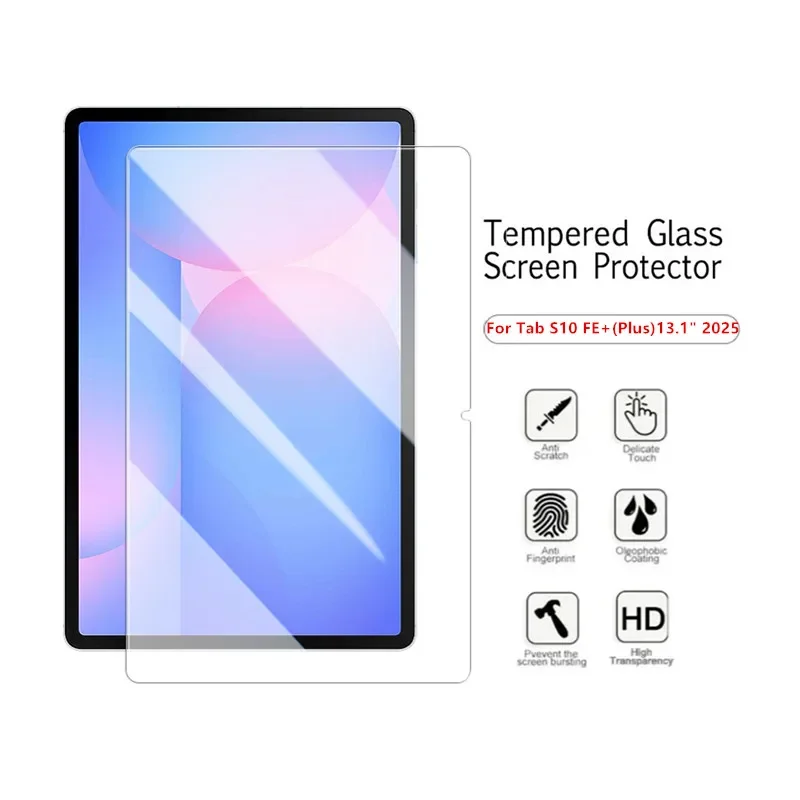 1 PCS Tempered Glass Screen Protector For Samsung Galaxy Tab S10 Fe Plus 13.1 Inch On 2025 S10 Fe 10.9 Clear Protective Film