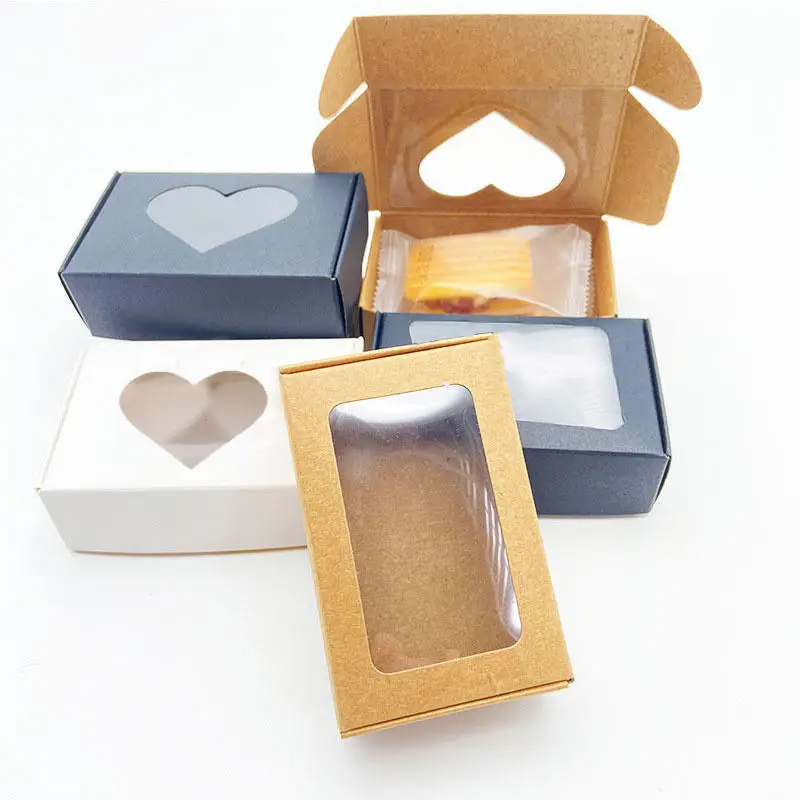 25 Pcs/cardboard Material Kraft Paper Black And White Packaging Cardboard Gift Box Soap Box Small Paper Box Packaging Box