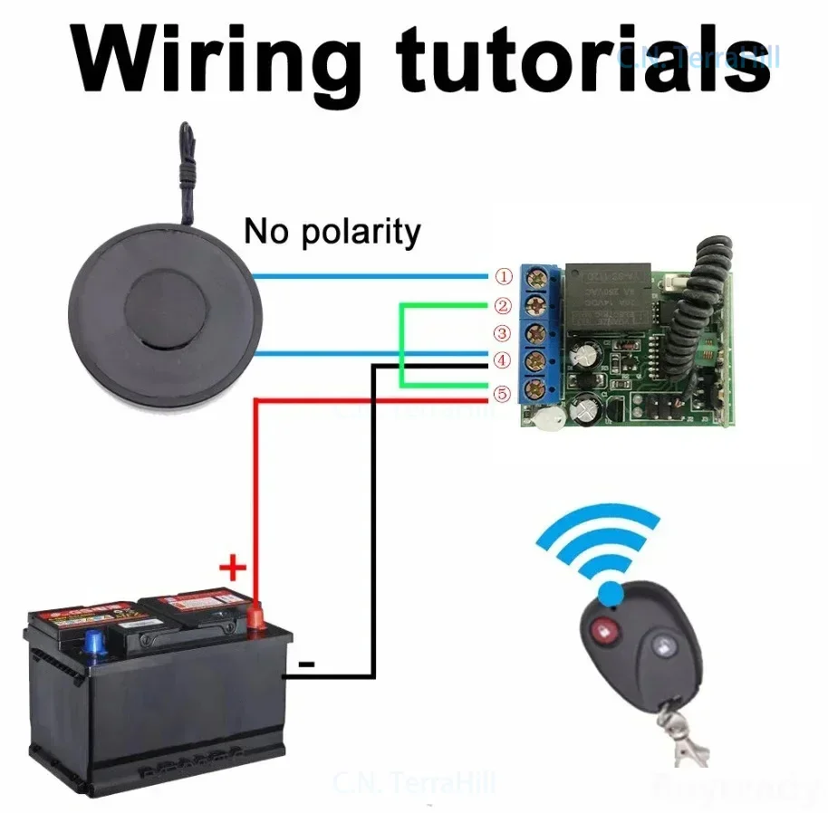12V 24V Wireless Remote Control Electromagnet Cylinder Magnet Controller Electric Suction Cup DIY Project
