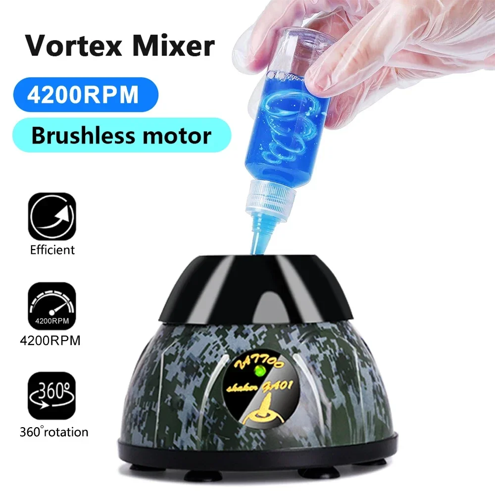 Mini Vortex Mixer with Touch Function  for Lab Mixing, Lab Paint Shaker, Tattoo Ink, Nail Polish, Eyelash Sharker
