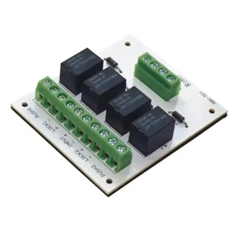 ABAH-2X Double Door Interlocking Relay Module For Door Interlock System Fail Safe Lock 69Lx60wx15h(Mm) For Egress Control