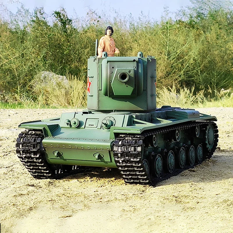 

2.4g Full Scale Remote Control Simulation Of Russian Kv-2 Rotating Battery Lifting Barrel Heavy Combat Tank Military Model
