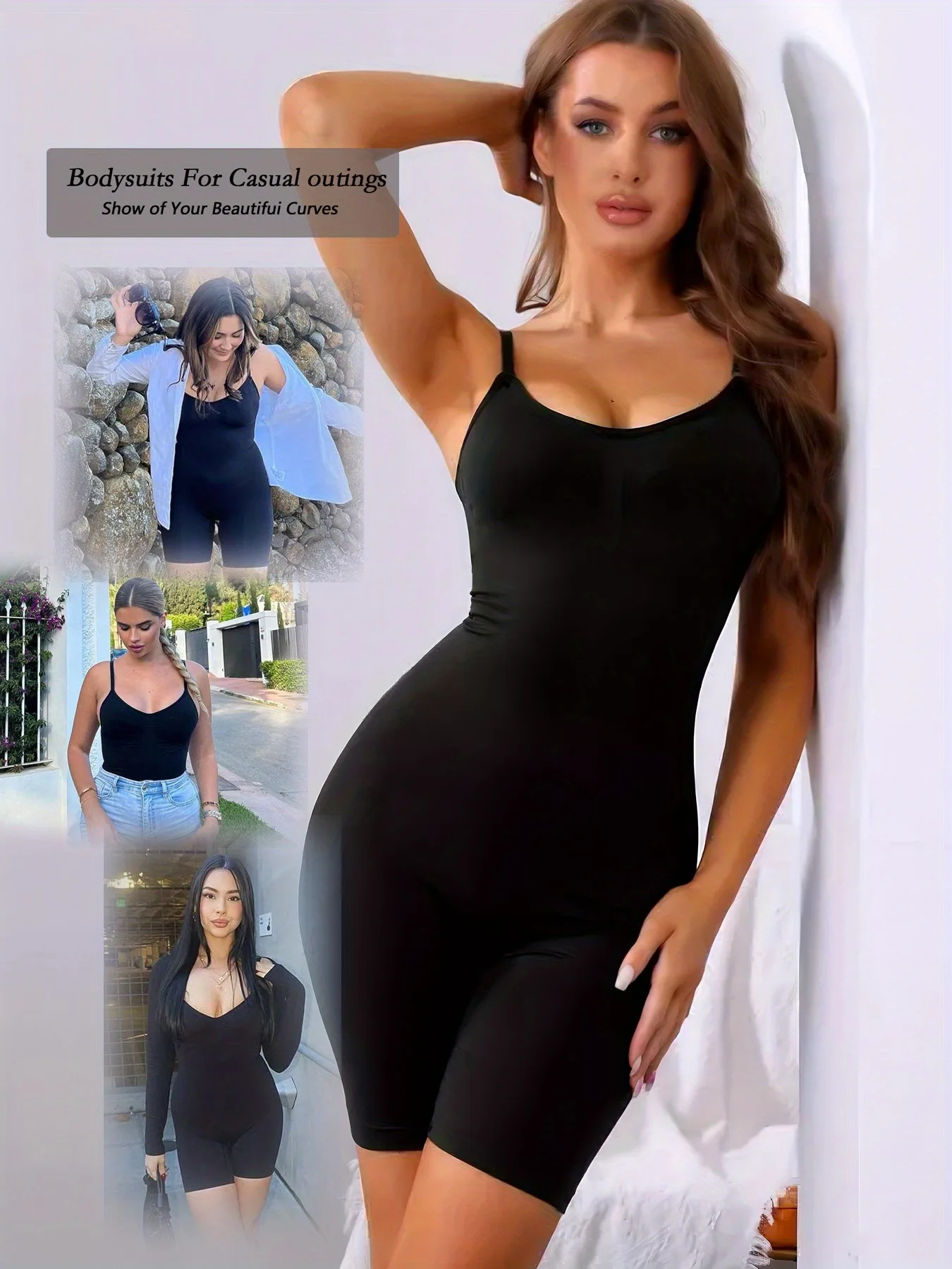 Women's Ultra-Soft Compression Bodysuit - Tummy Control Shaping Garment with Chest Uplift, Butt Lifter & Waist Slimmer