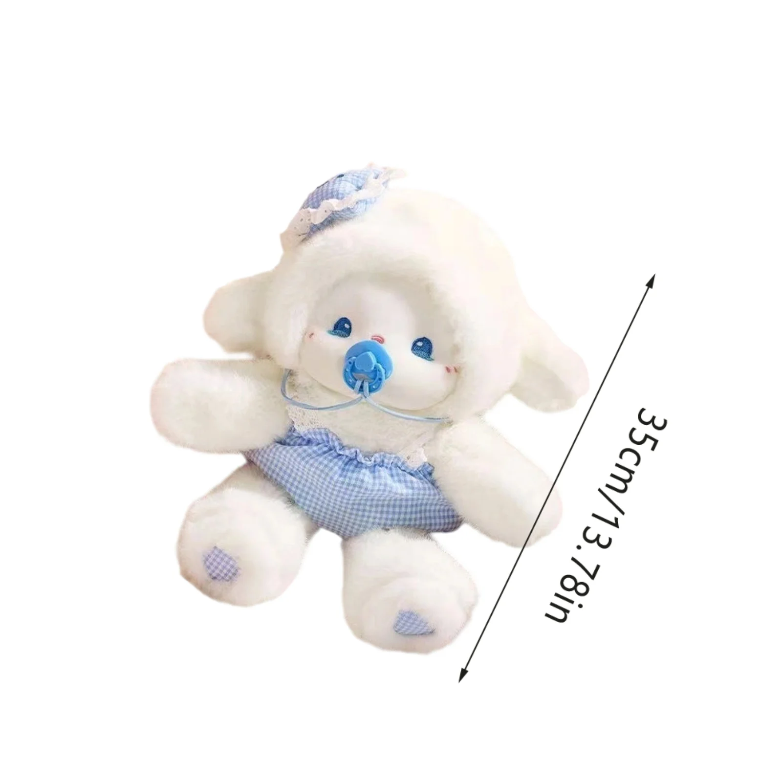 Leite fu sonolento ovelha boneca chupeta ovelha boneca bonito brinquedo de pelúcia calmante boneca de dormir