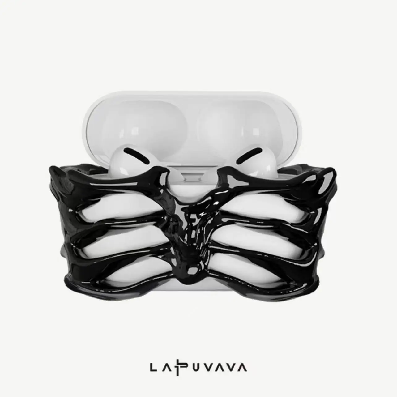 Suitable for AirPods Headphone Case, Skeleton Headphone Case Free Silicone Protective Cover Headphone Lanyard Accessories