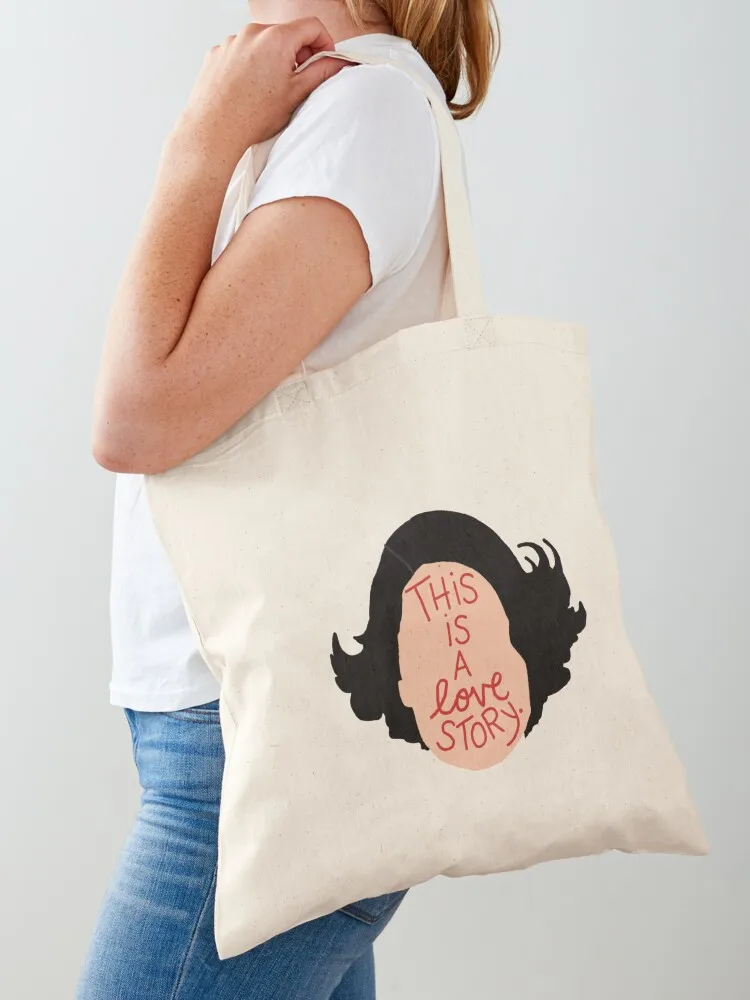 

This is a Love Story- Fleabag Tote Bag Canvas shoulder bag Customizable tote bag hand tote men's