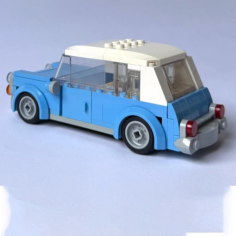 159 pezzi MOC Classic Cares Hatchback Family Car Mini modello di veicolo modello fai da te blocchi di costruzione giocattoli di compleanno regalo