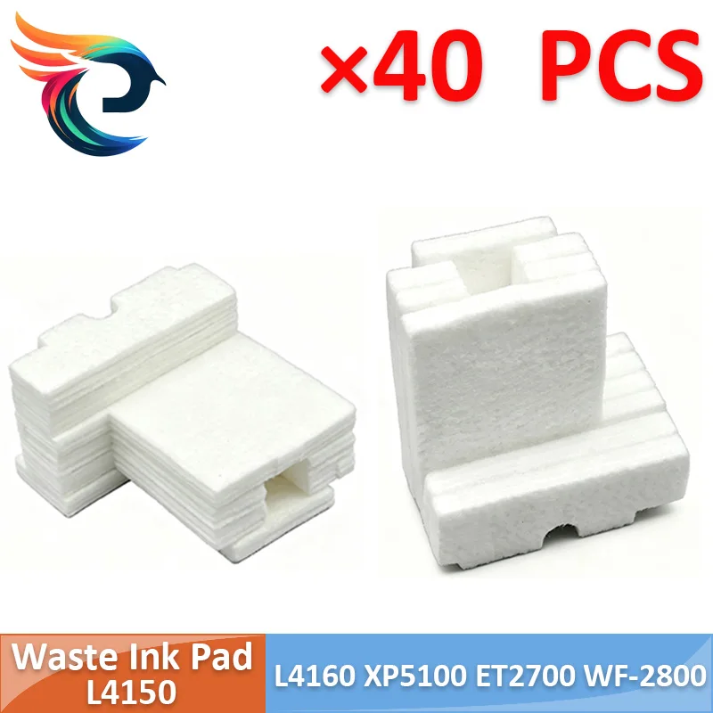 40PCS Waste Ink Pad Sponge For EPSON L4150 L4160 XP5100 5105 5115 L6190 ET2700 2750 2756 2760 3700 3710 WF-2800 WF-2860DWF