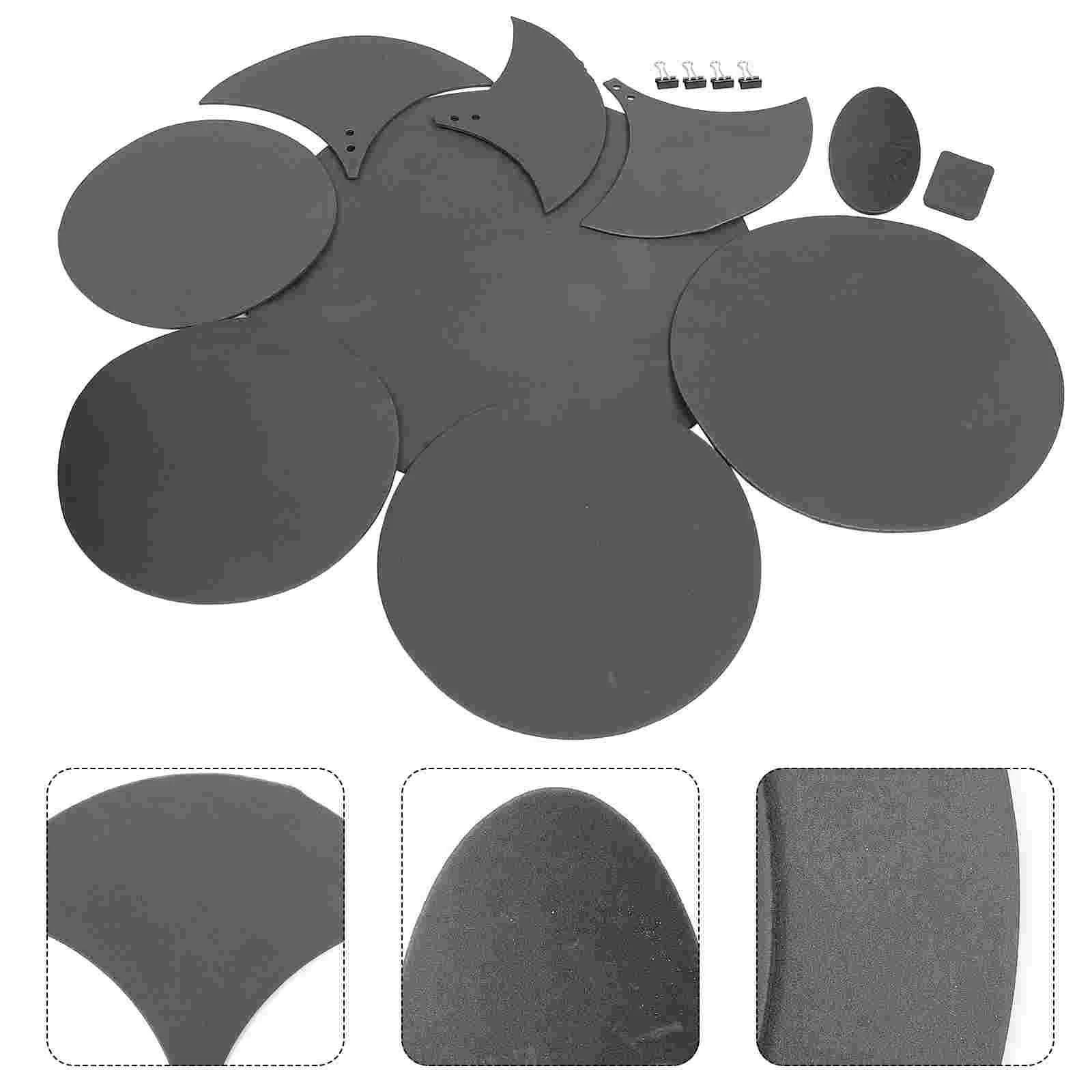 Drum Mute Pad Mats Adjustable Cymbal Pad Professional Ellipse Pads Belt Mat Musical Instruments Accessories Parts