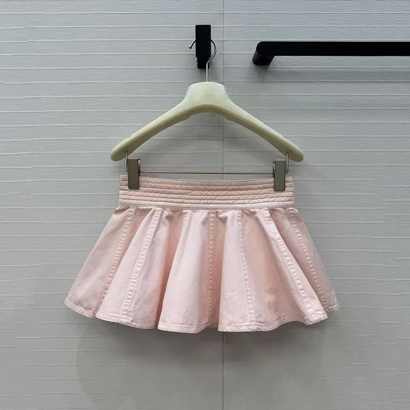Women's Washed Denim Waistband Mini Skirt, Casual and Versatile Mini Skirt, High-Quality Skirt, 2026, Summer, New Arrival, Y2K,