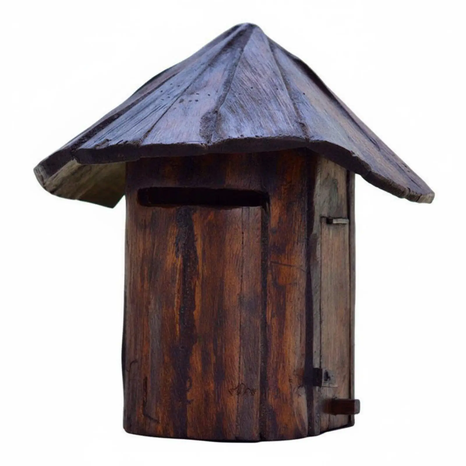 Vintage Cabin Mailbox Wood Rainproof Exterior Mail Box Post Mailboxes for Outdoor Villa Garden Entrance