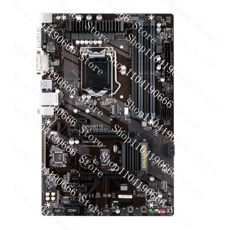 

For GIGABYTE B250-D3A motherboard B250 LGA1151 4*DDR4 64G DVI+VGA ATX Tested OK