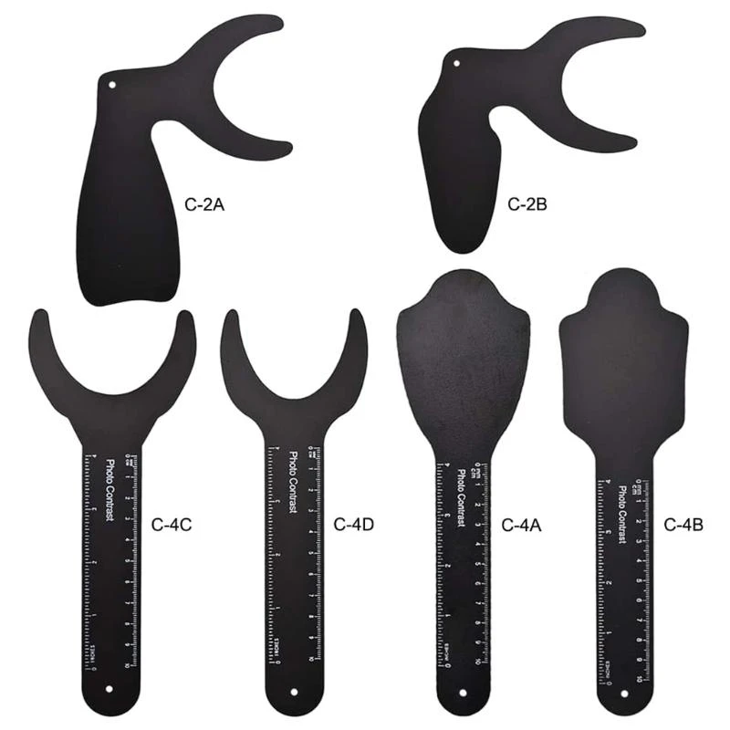 652C 6Pcs Dental for Image Contraster Palatal Photographic Black Background Boar