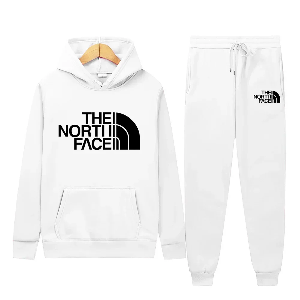 

New autumn and winter men's suit, hood + long pants two-piece suit, fashionable hip-hop Y2K sportswear, sportswear