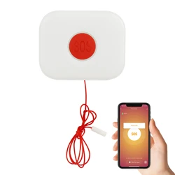 Wolf Guard WiFi Tuya SOS Botón Sistemas de alerta de salud Alarma personal Seguridad Impermeable con cordón para niños mayores discapacitados