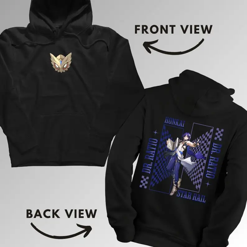 

Dr Ratio Themed Honkai Star Rail Unisex Hoodie, Hooded Sweatshirt, Anime Hoodies | Dr Ratio design hsr