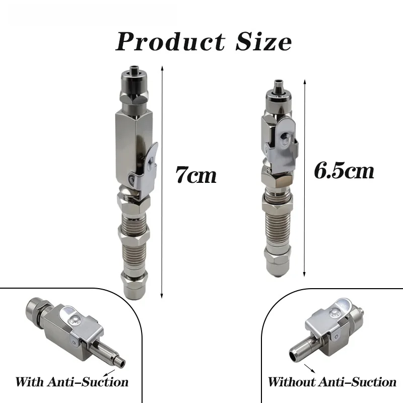1Pcs Self-locking Quick-Connect Fittings with Anti-Reflux Protection for Dental Use; Accessories for Extraoral Dental Scalers