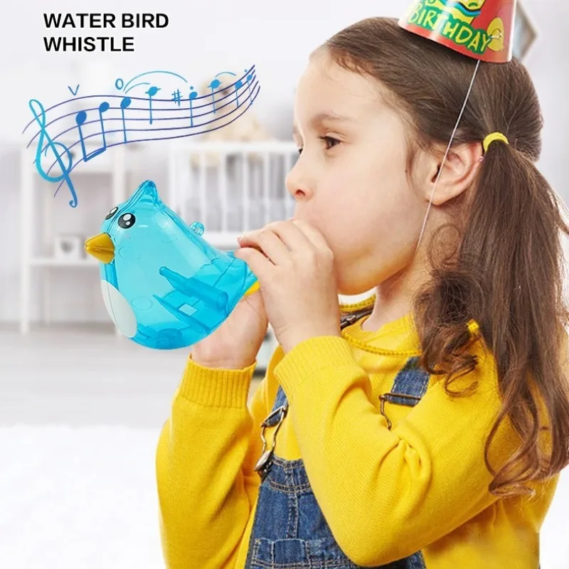 1 個面白い鳥笛子供用水鳥笛おもちゃ、サウンドメーカー子供の漫画の楽器のおもちゃ笛鳥