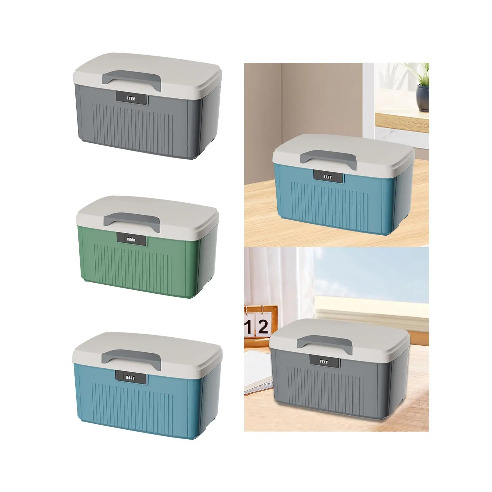 Lockable Storage Box Organizer Heavy Duty Locking Container Bin