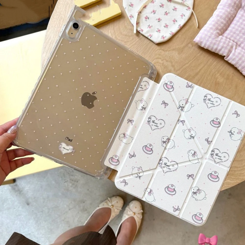 BLove Rabbit New Tablet Case For iPad Pro 11 12.9in 13 15 M4 9.7 10.2 5/6th 7/8/9 10 11th MINI 6 7 Air 5 6 7 Trifold Case