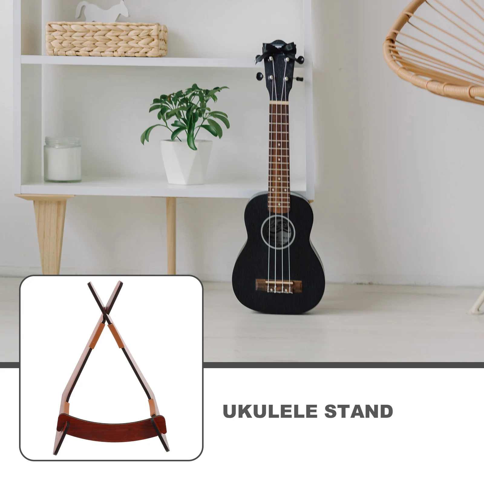 

Ukulele Stand Violin Shelf Display Folding Hanger Guitar Wood Floor Uklele Stands