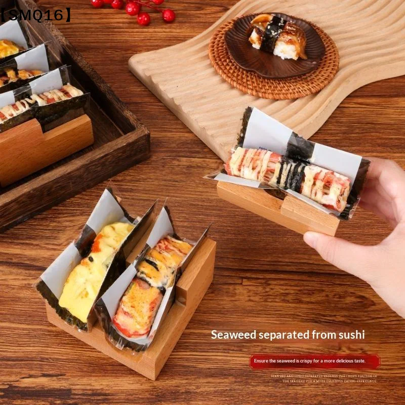 200pcs Sushi Roll Packaging Sheet Film Japanese Style Food Grade Plastic Easy Tear Food Display Convenience Bag【SMQ】