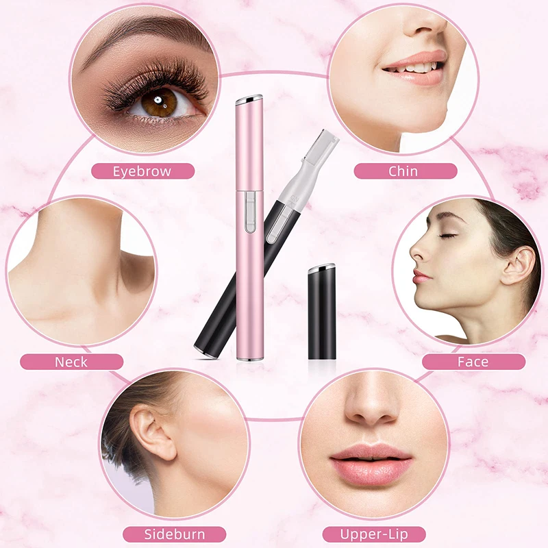 Electric Eyebrow Trimmer Mini Shaver Hair Remover Facial Shaver Hair Remover Facial And Neck Blur Lips Body Arms And Legs view 3