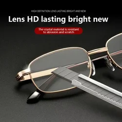 Glass Lens Reading Glasses Men Women Presbyopia Magnifying Clear Crystal Lenses Anti-Scratch Diopter Eyewear +150 250 350