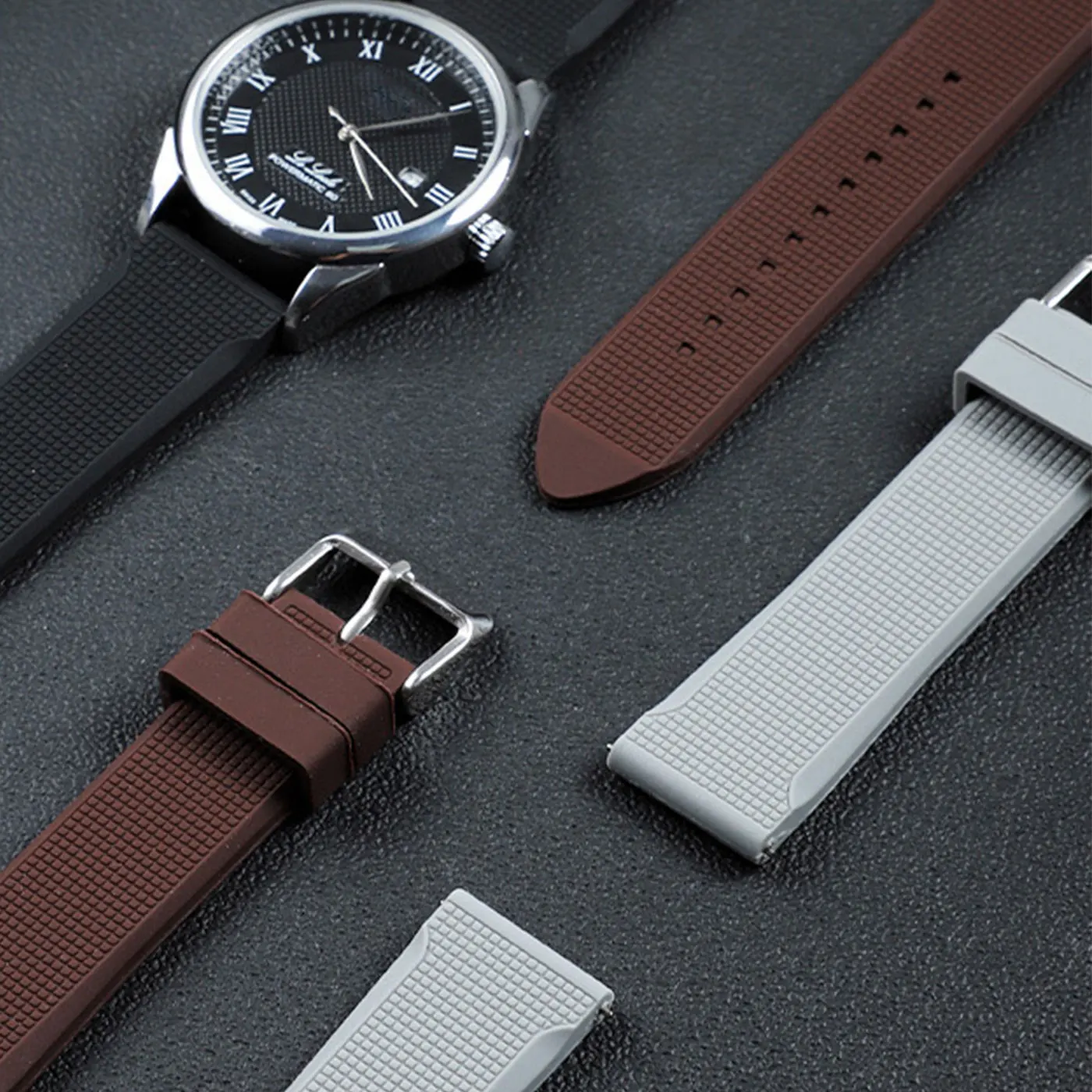 FKM Quick Release Fluorkautschuk-Uhrenarmband für Huawei Tissot T125617 T122 Longin-Armband 20 mm 21 mm 22 mm 24 mm Armbanduhrenarmband