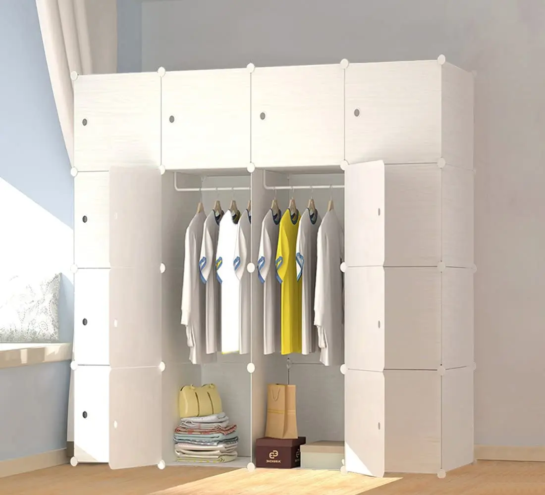 Folding Wardrobe,DIY Furniture Craft Wardrobe Plastic Cube Storage Wardrobe Store